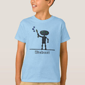 Bubble Bot Kids T-Shirt Personalised