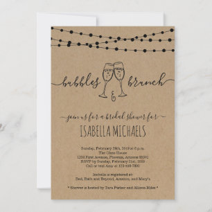Bubble & Brunch Bridal Shower Invitation