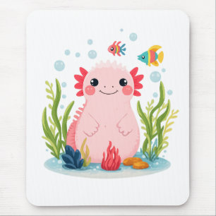 Bubble Buddy Axolotl Mouse Mat