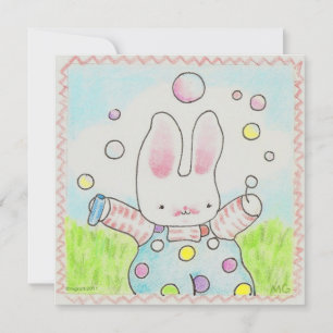 bubble bunny invitation