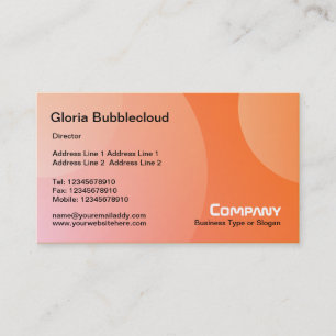Bubble Cloud - Shades of Pale Orange Business Card