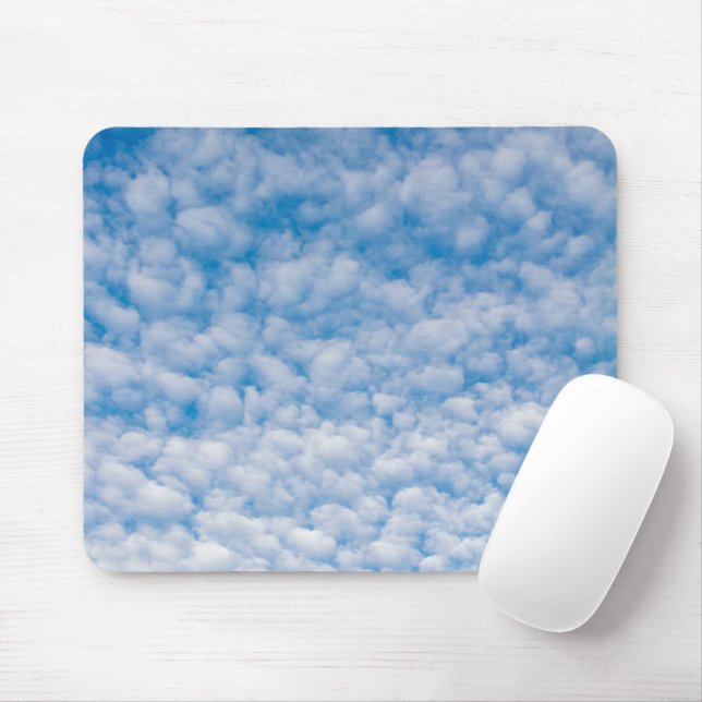 Bubble Clouds in Blue Sky Nature Photo Mammatus Mouse Mat (With Mouse)
