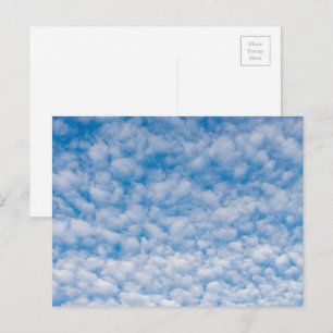 Bubble Clouds in Blue Sky Nature Photo Mammatus Postcard