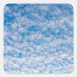 Bubble Clouds in Blue Sky Nature Photo Mammatus Square Sticker