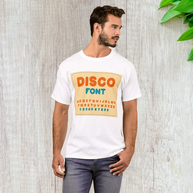 Bubble Disco Alphabet Font Bold Vintage Letters T-Shirt (Creator Uploaded)