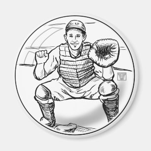 Bubble Dreams Baseball Player Magnet