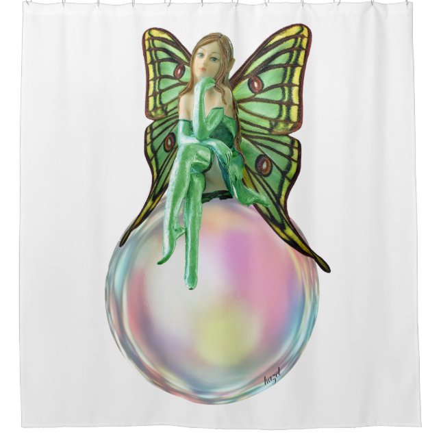 Bubble Fairy, Flower Fairy, Fairy Gifts, Fairy Shower Curtain (Front)