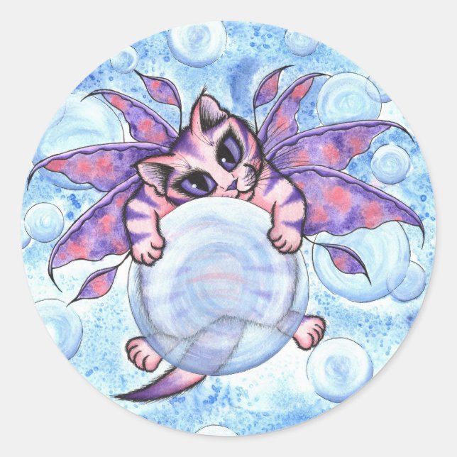 Bubble Fairy Kitten Cat Sticker (Front)