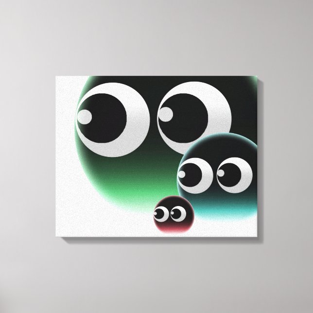 Bubble Family Canvas Print (Front)