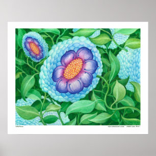 Bubble Flower Art Poster