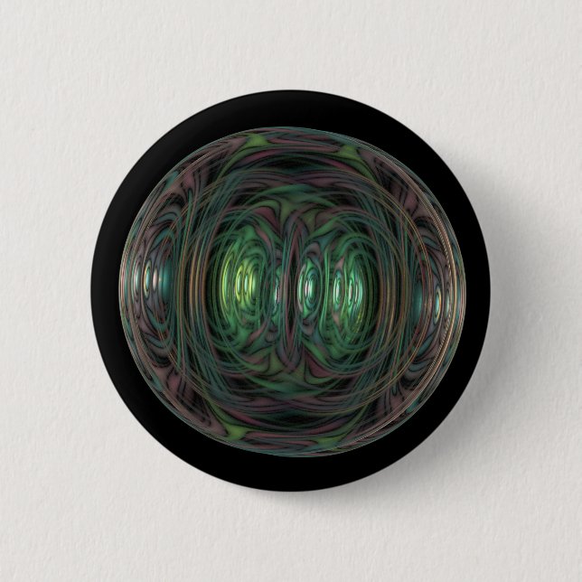 bubble fractal 6 cm round badge (Front)