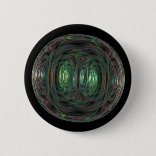bubble fractal 6 cm round badge