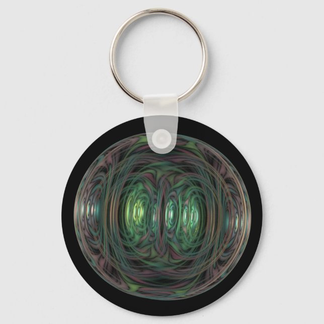 bubble fractal key ring (Front)