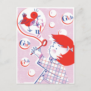 Bubble, Girl! Postcard