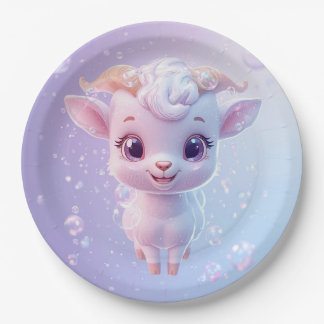 Bubble Goat Paper Plate