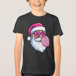 Bubble Gum 6 7 Santa Christmas  Tri-Blend Shirt