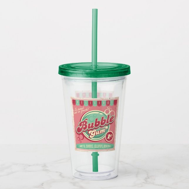 Bubble Gum Acrylic Tumbler (Front)