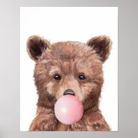 Bubble Gum Baby Bear Cub Nursery Child Woodland