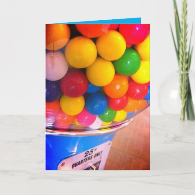 Bubble Gum Balls Birthday Card (Front)