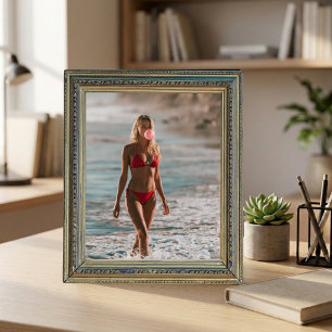 Bubble Gum Beach Babe Coastal Summer Wall Art