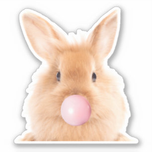 Bubble Gum Bunny Vinyl Sticker