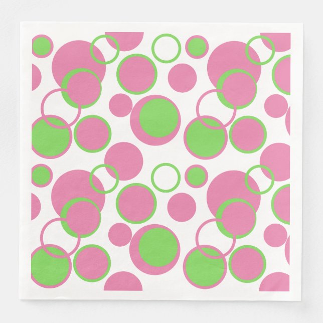 Bubble Gum Circles Napkin (Front)