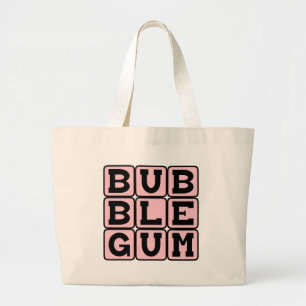 Bubble Gum, Colour and Candy Large Tote Bag