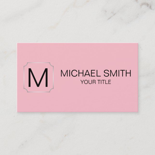 Bubble gum colour background business card (Front)