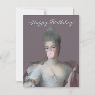 Bubble gum Diva blowing a pink bubble gum