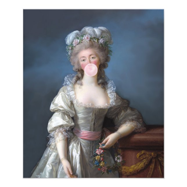 Bubble gum diva du Barry Photo Print (Front)