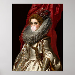 Bubble gum Diva in a Neck Ruff Poster