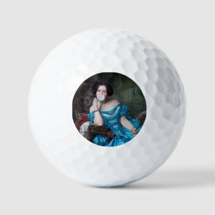 Bubble gum Diva in blue satin  Golf Balls