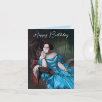 Bubble gum Diva in blue satin Happy Birthday