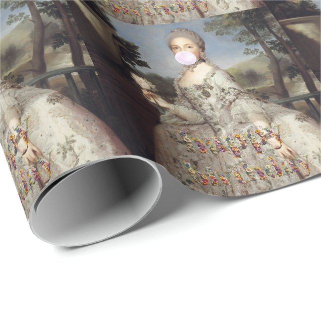 Bubble gum Diva Luisa de Parma Happy Birthday Wrapping Paper (Roll Corner)