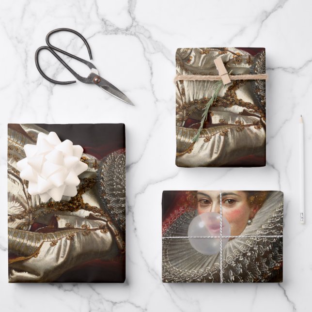 Bubble gum Diva Marchesa Wrapping Paper Sheet (Front)