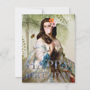 Bubble Gum Diva tropical Happy Birthday