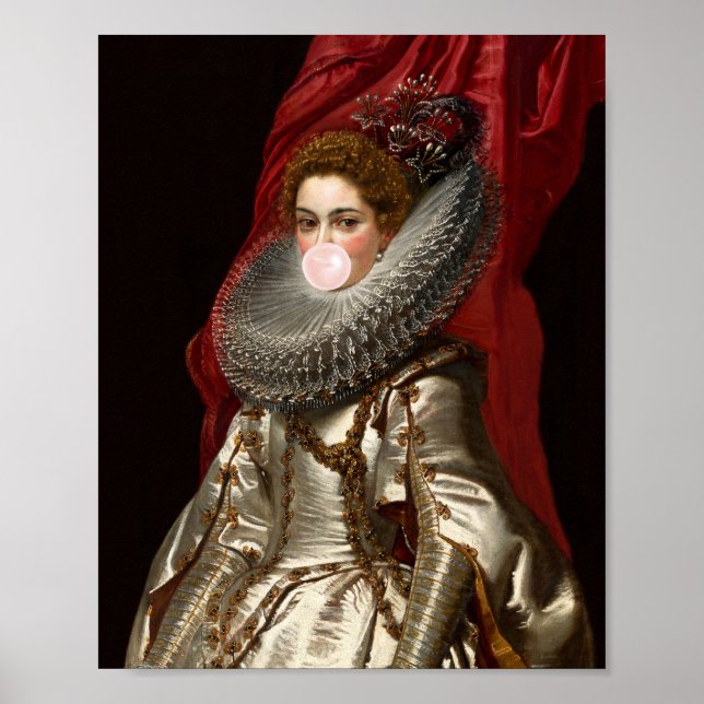 Bubble Gum Diva with Lace Ruff Poster (Front)