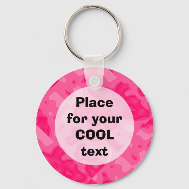 Bubble Gum Factory Accident Template (round) Key Ring (Front)