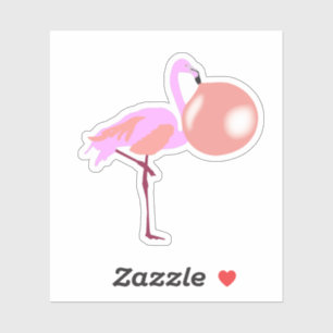Bubble Gum Flamingo Blowing Bubble