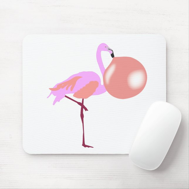 Bubble Gum Flamingo Blowing Bubble Mouse Mat (With Mouse)