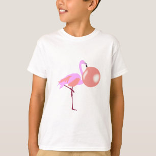 Bubble Gum Flamingo Blowing Bubble T-Shirt