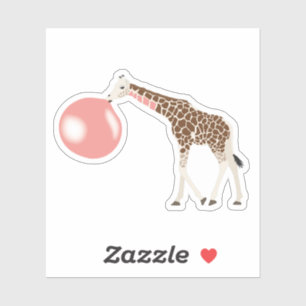 Bubble Gum Giraffe Blowing Bubble