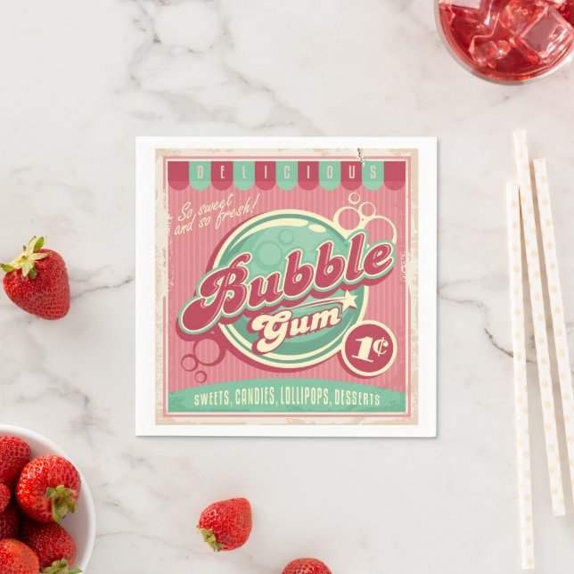 Bubble Gum Paper Napkins (Insitu)