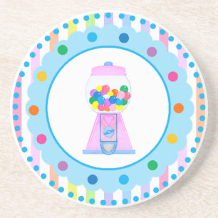 Bubble Gum Party by Bella Bella Studios Coaster