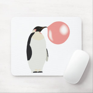 Bubble Gum Penguin Blowing Bubble Mouse Mat