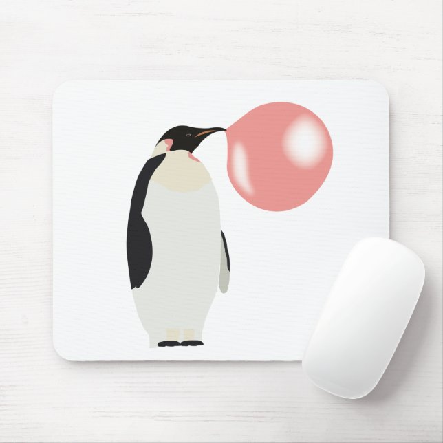 Bubble Gum Penguin Blowing Bubble Mouse Mat (With Mouse)