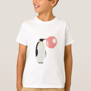 Bubble Gum Penguin Blowing Bubble T-Shirt