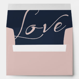 Bubble Gum Pink Envelope with Pink Love Liner