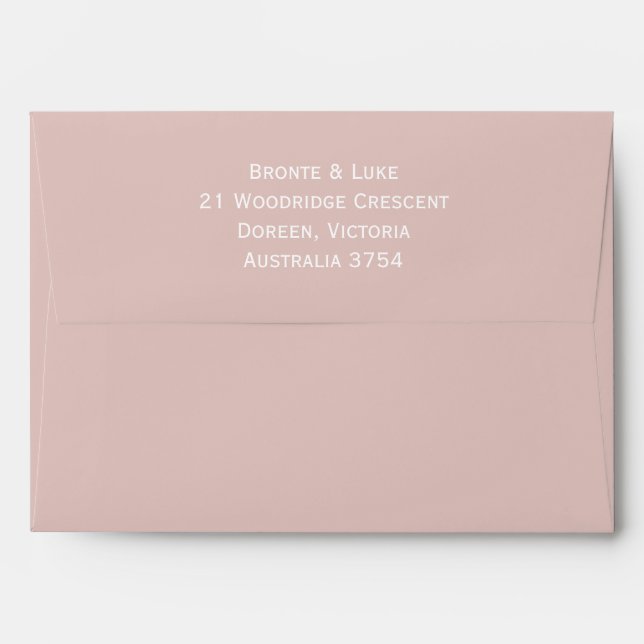 Bubble Gum Pink Envelope with Pink Love Liner (Back (Top Flap))