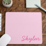 Bubble Gum Pink Hot Pink Custom Cursive Name Mouse Mat<br><div class="desc">This is a Bubble Gum Pink Hot Pink Custom Cursive Name Mouse Pad!</div>